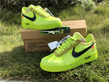 Load image into Gallery viewer, Air Force 1 off white “volt”
